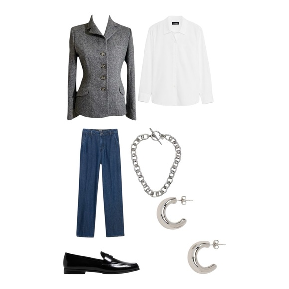 Hobbs of London Tweed Brown Wool Blazer Size 10 - Picture 7 of 7